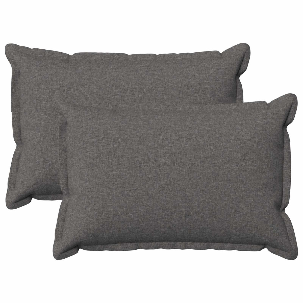 Cushion 2 pcs HOUTEN Light Grey 30 x 50 cm Faux Linen