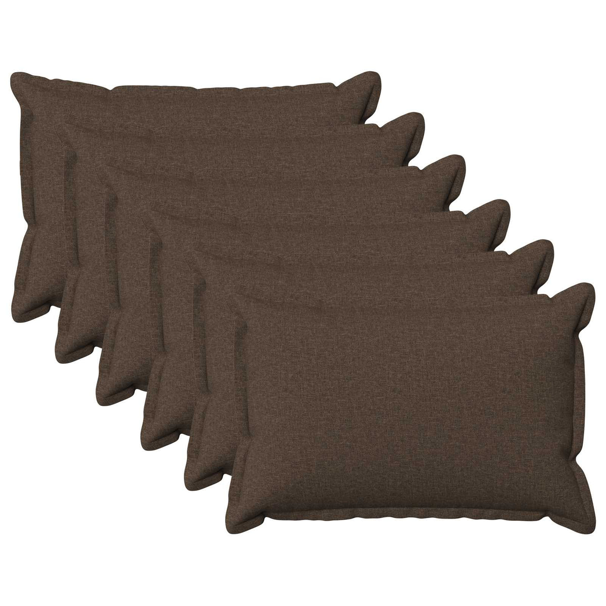 Cushion with Pillow HOUTEN 6 pcs Taupe Faux Linen