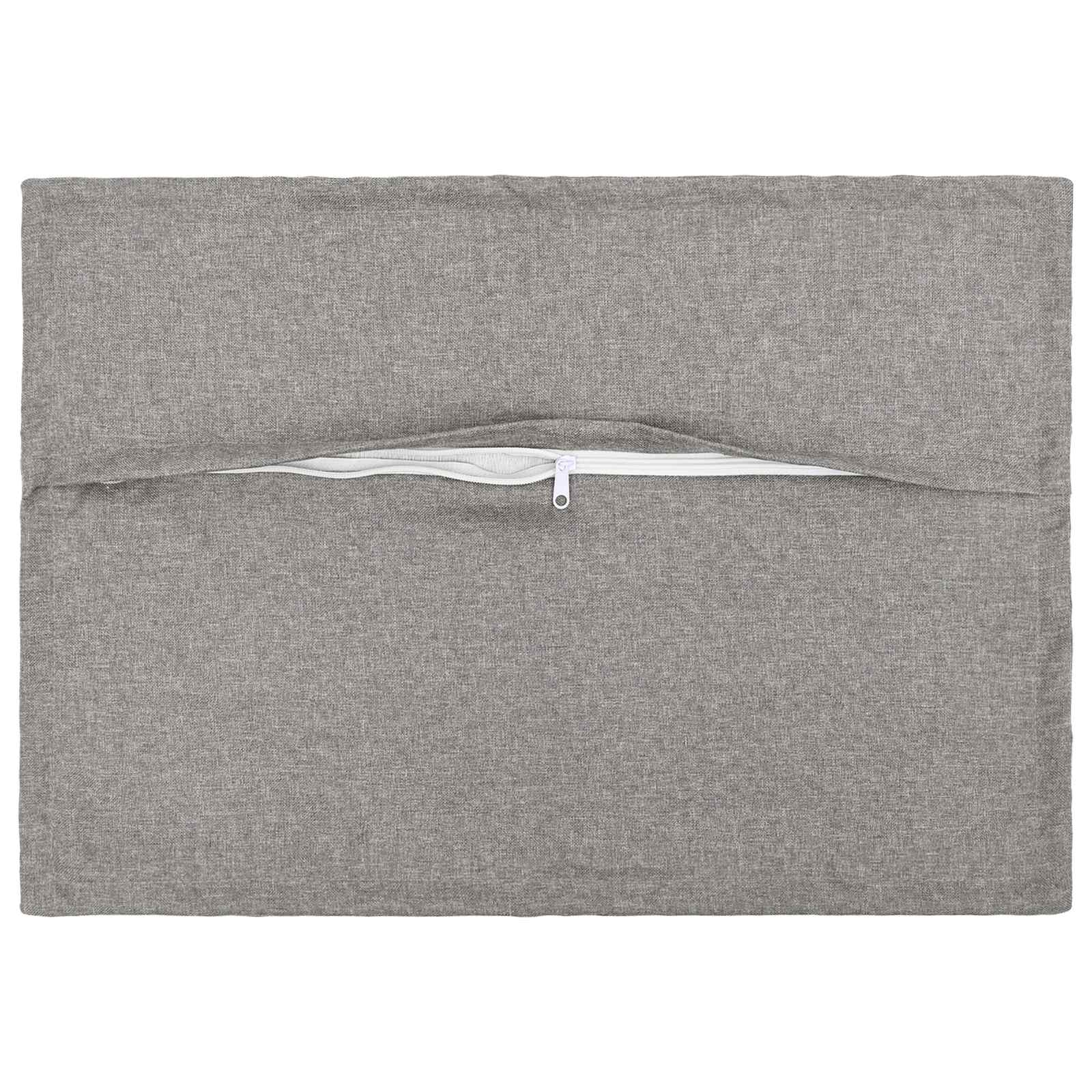 Cushion with Pillow HOUTEN 2 pcs Cloud Grey Faux Linen