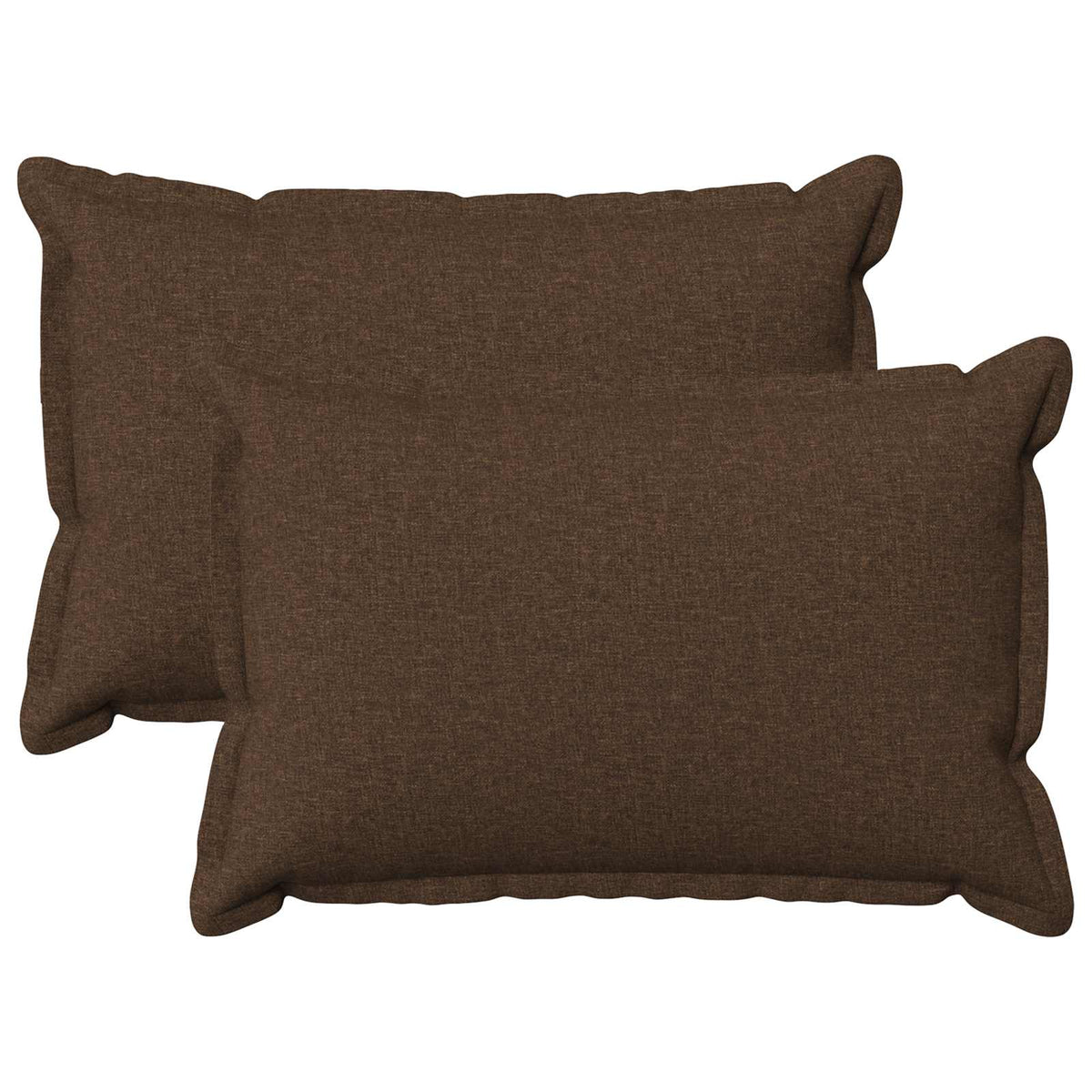 Cushion with Pillow HOUTEN 2 pcs Brown Faux Linen