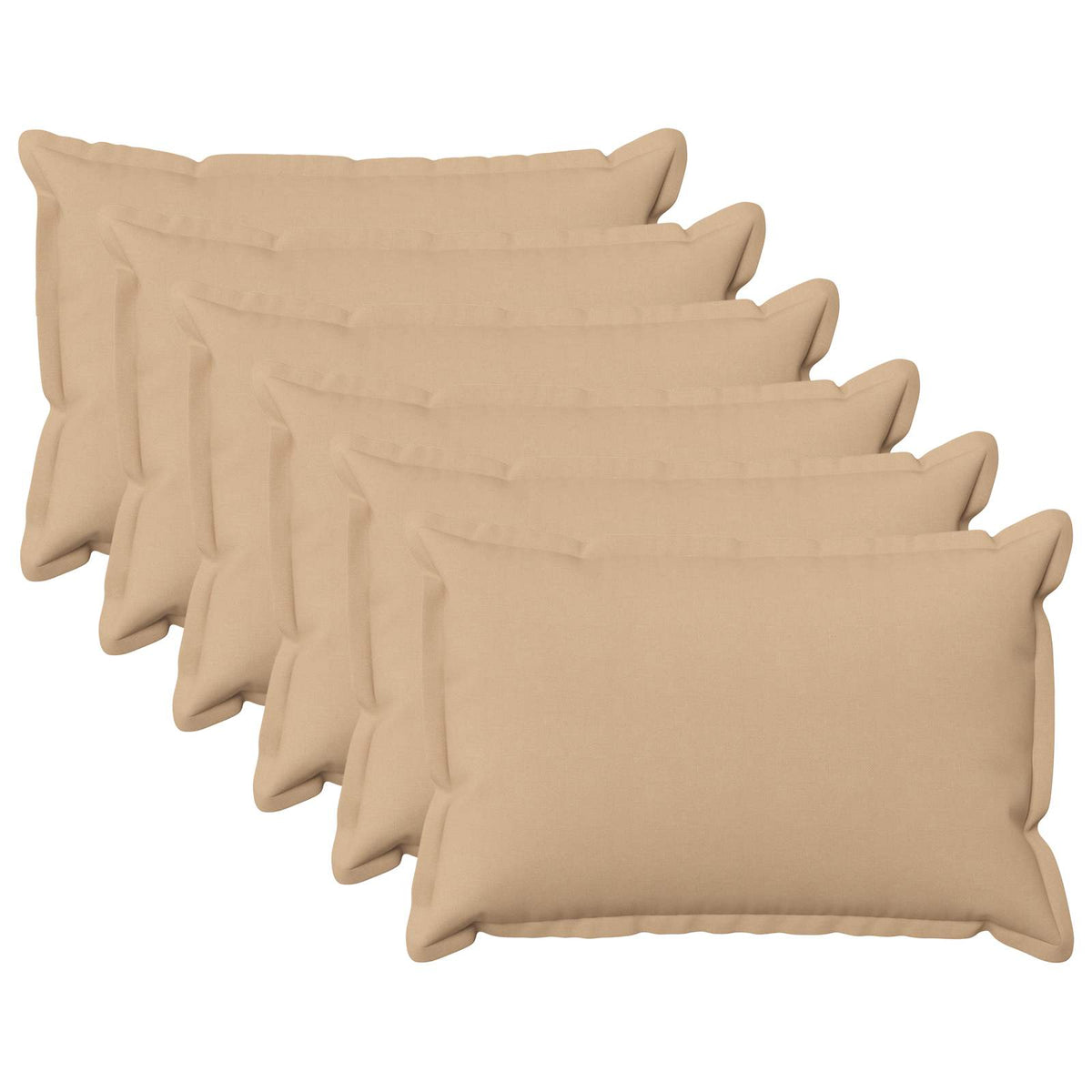 Cushion with Pillow HOUTEN 6 pcs Cream Faux Linen
