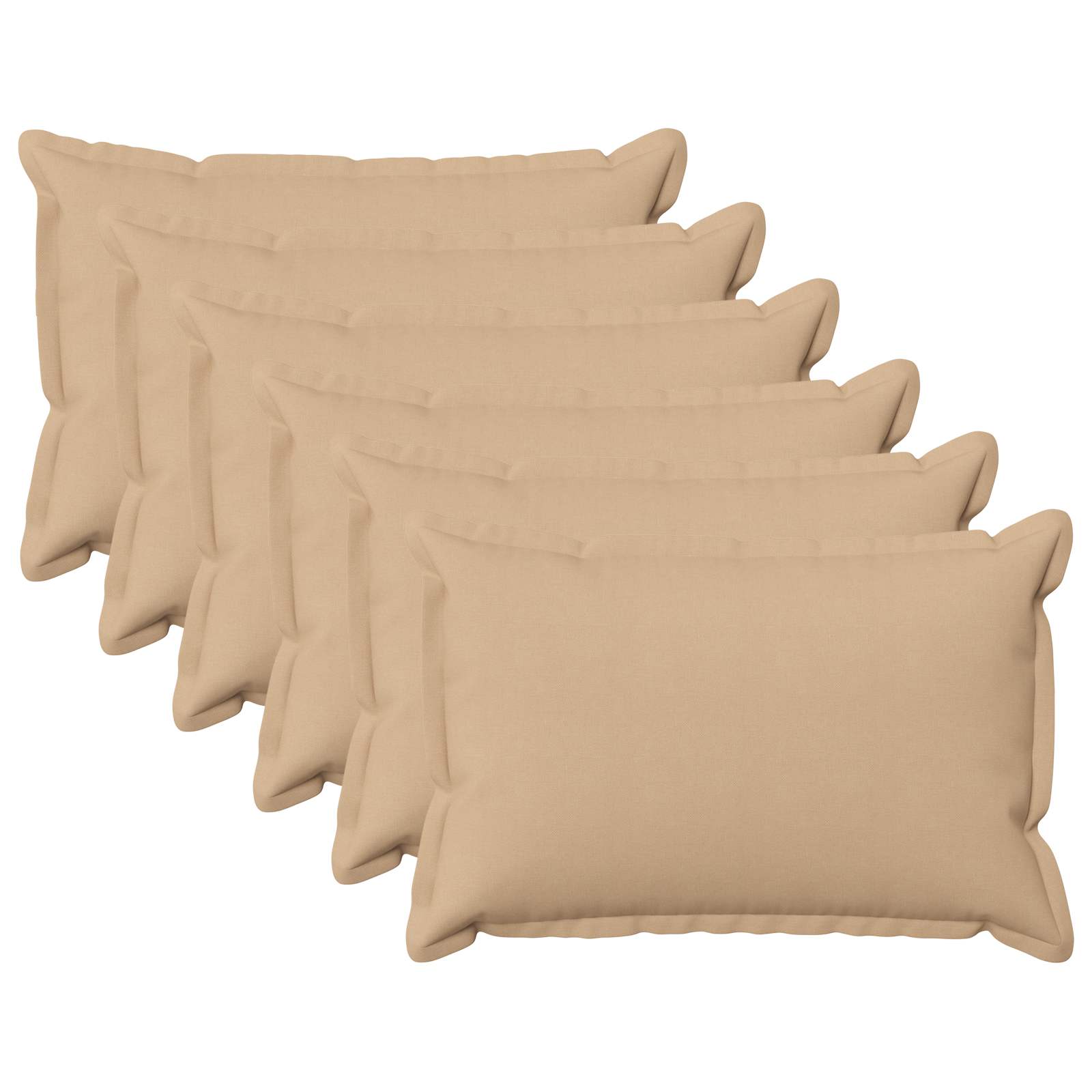 Cushion with Pillow HOUTEN 6 pcs Cream Faux Linen