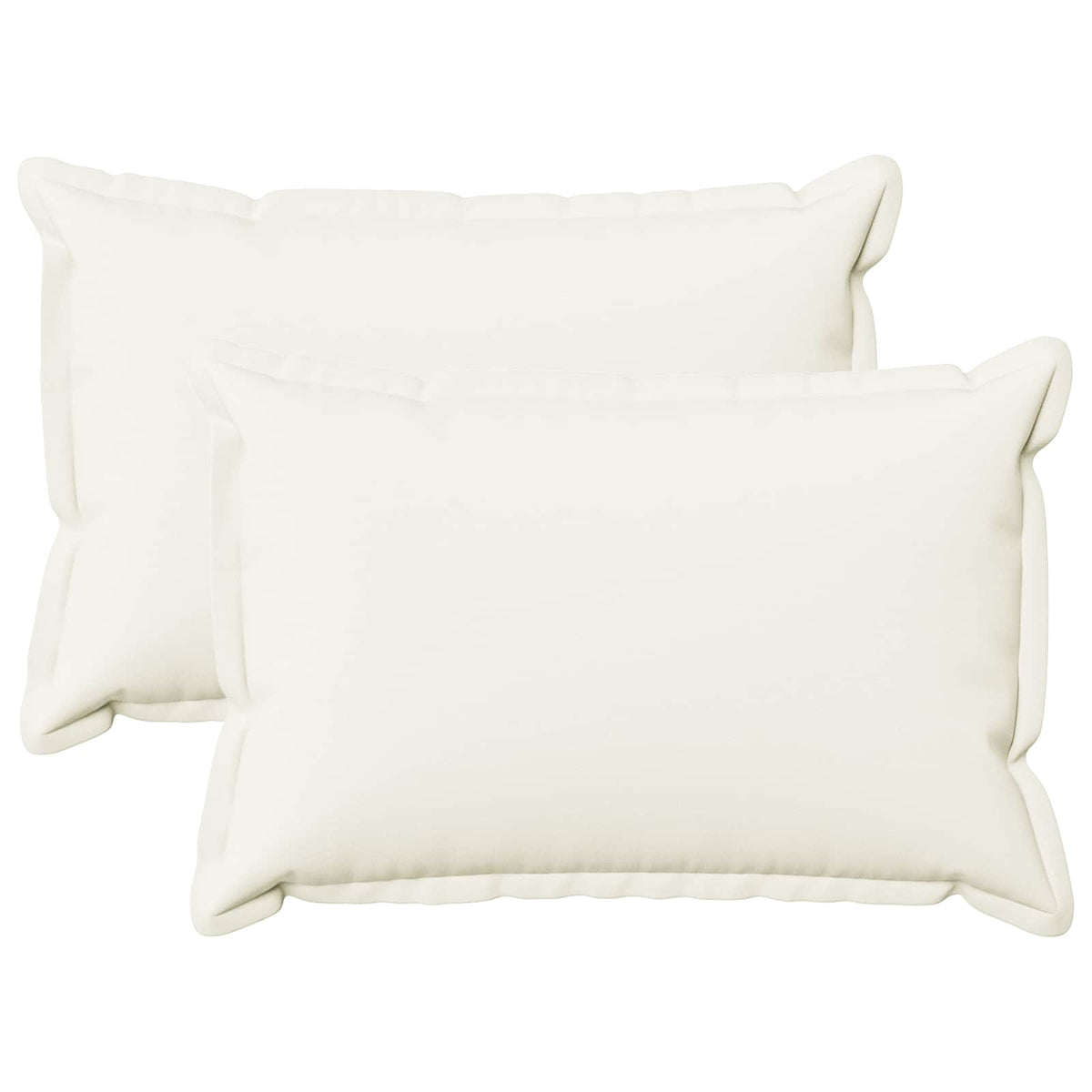 Cushion with Pillow HOUTEN 2 pcs White Faux Linen