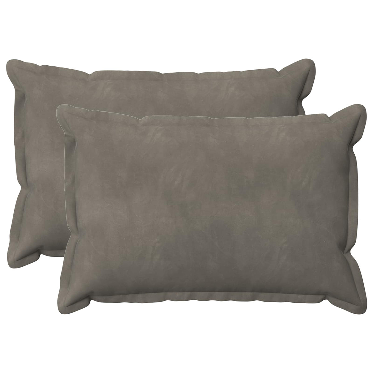 Cushion with Pillow HOUTEN 2 pcs Light Grey Velvet