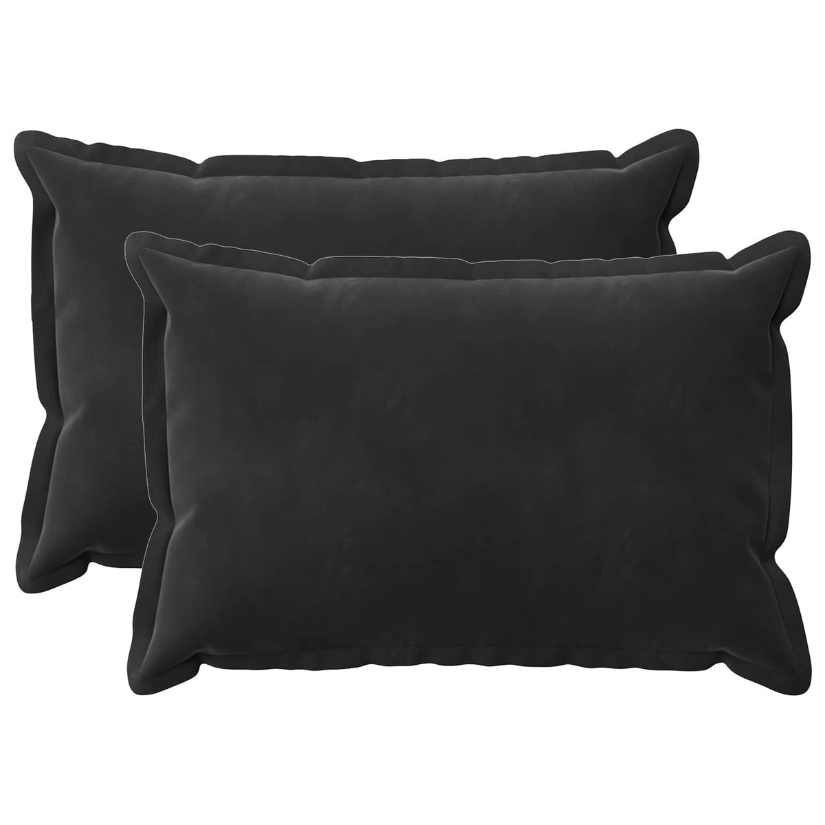 Cushion with Pillow HOUTEN 2 pcs Black Velvet