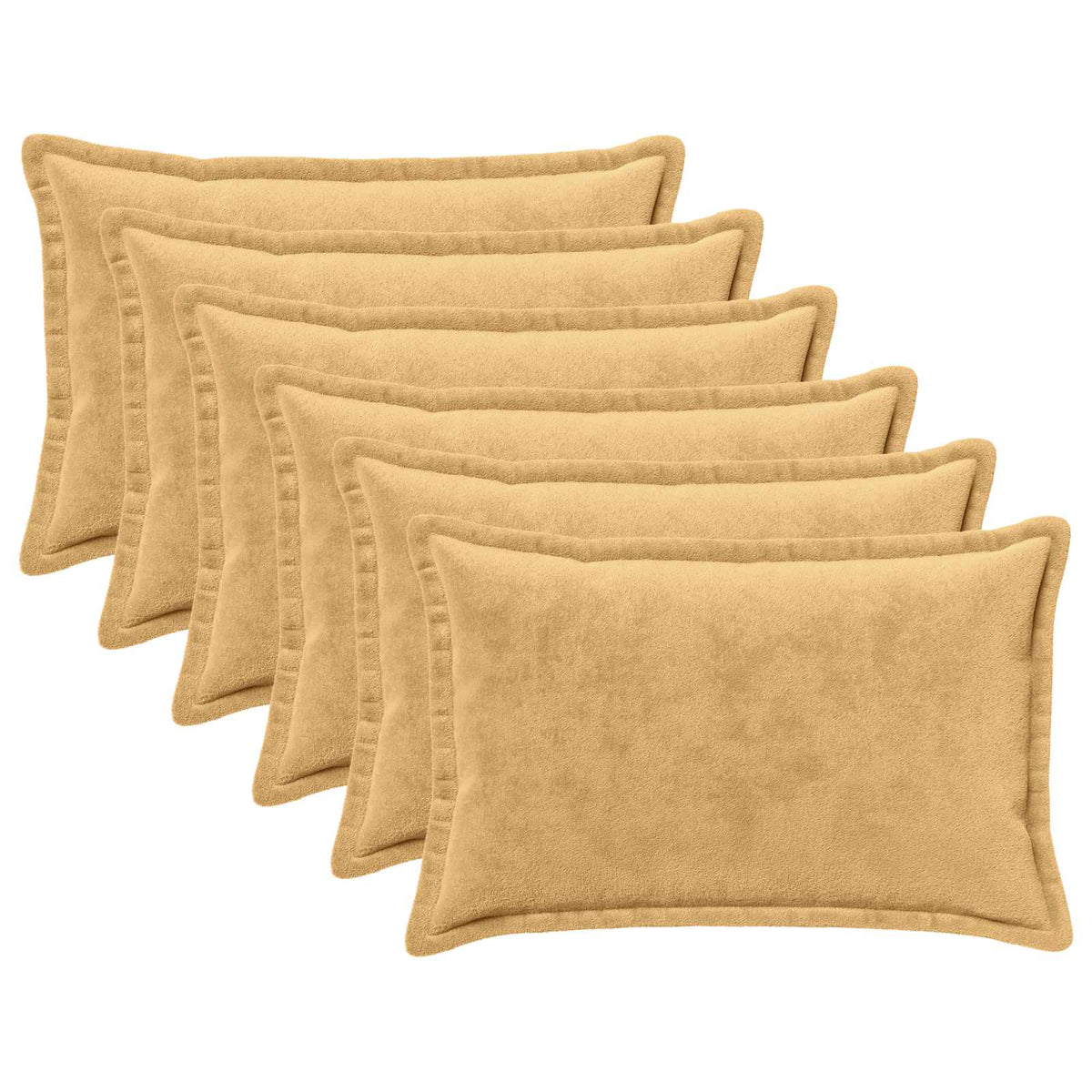 Throw Pillow 6 pcs HOUTEN Taupe 30 x 50 cm Flannel