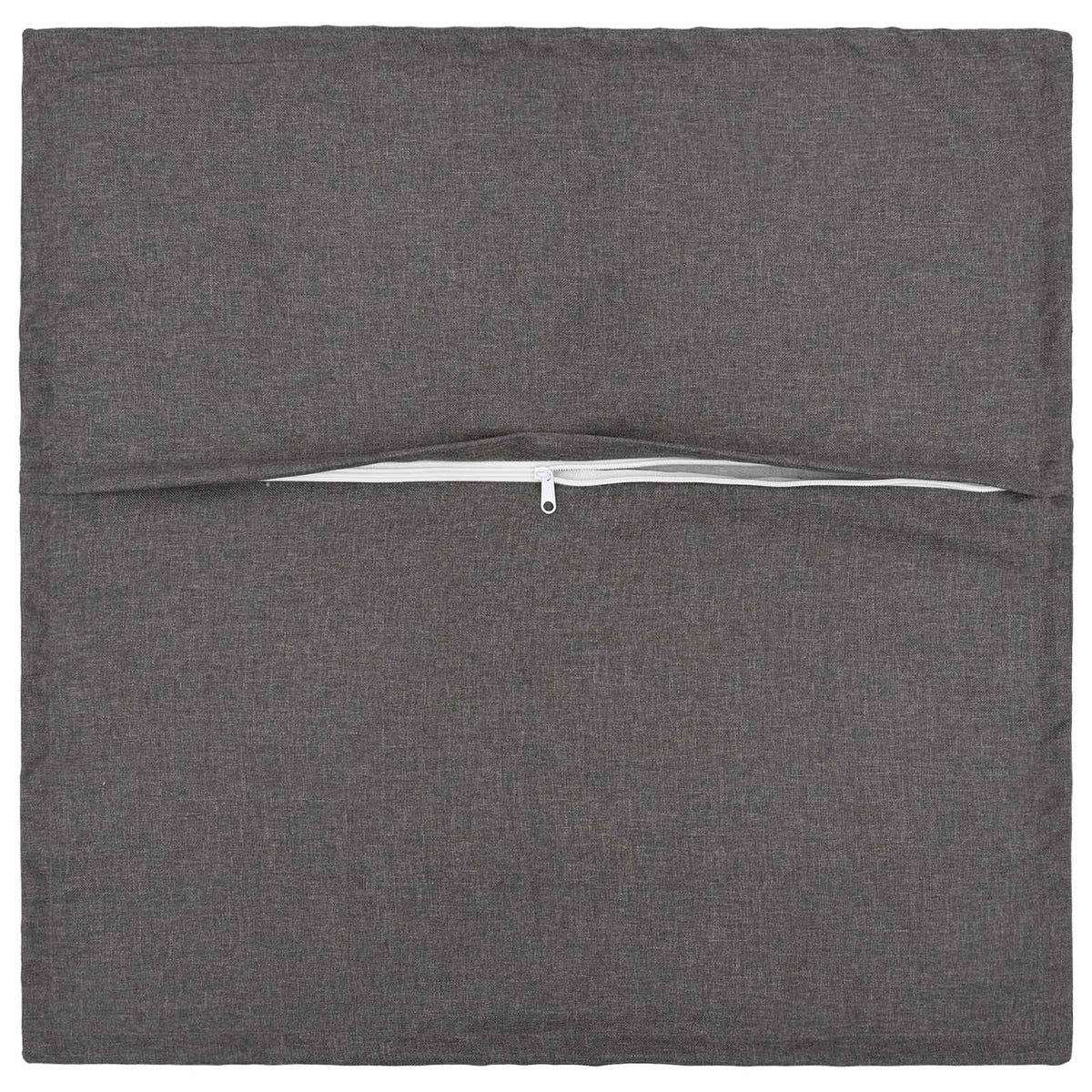 Cushion with Pillow HOUTEN 2 pcs Light Grey Faux Linen