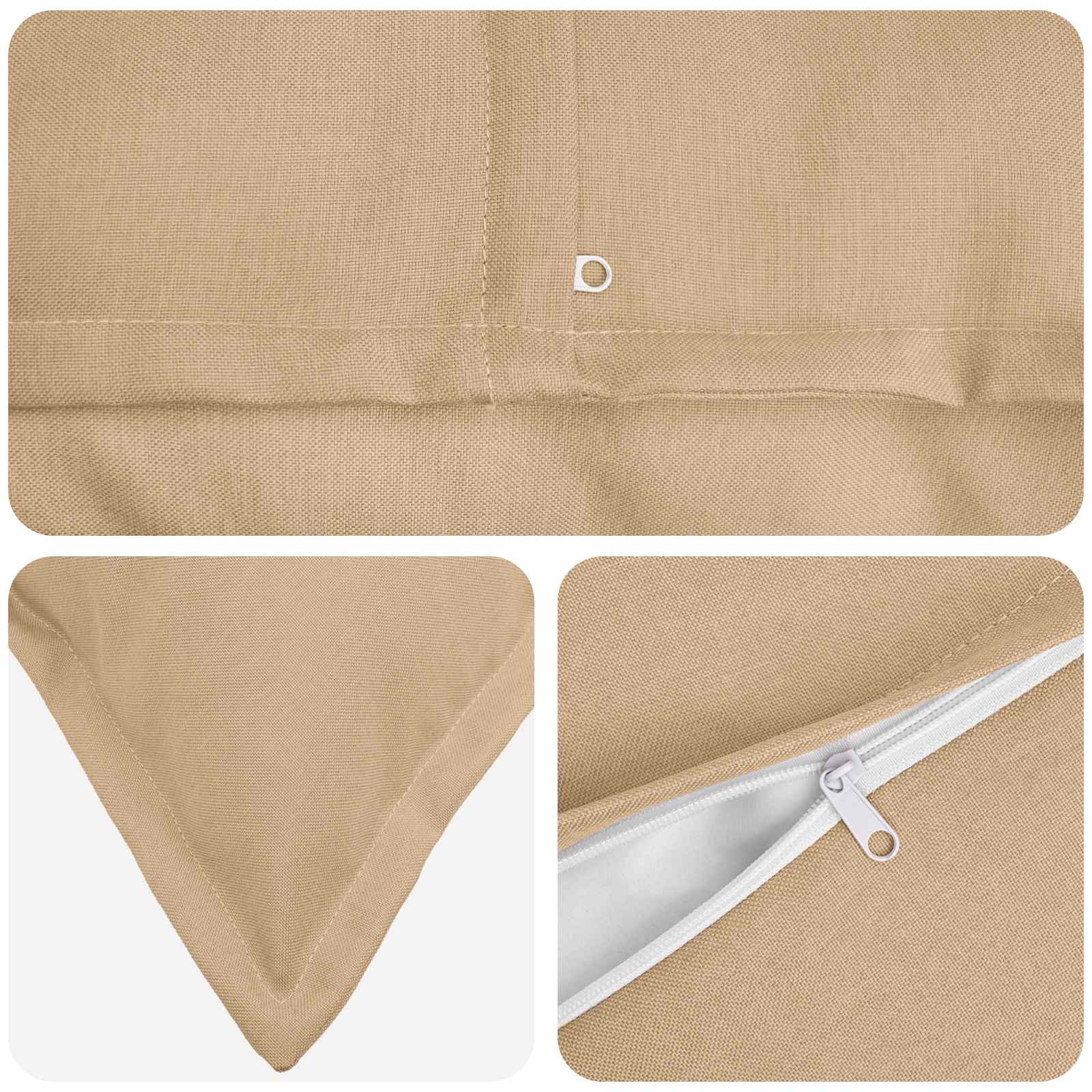 Cushion with Pillow HOUTEN 12 pcs Cream Faux Linen