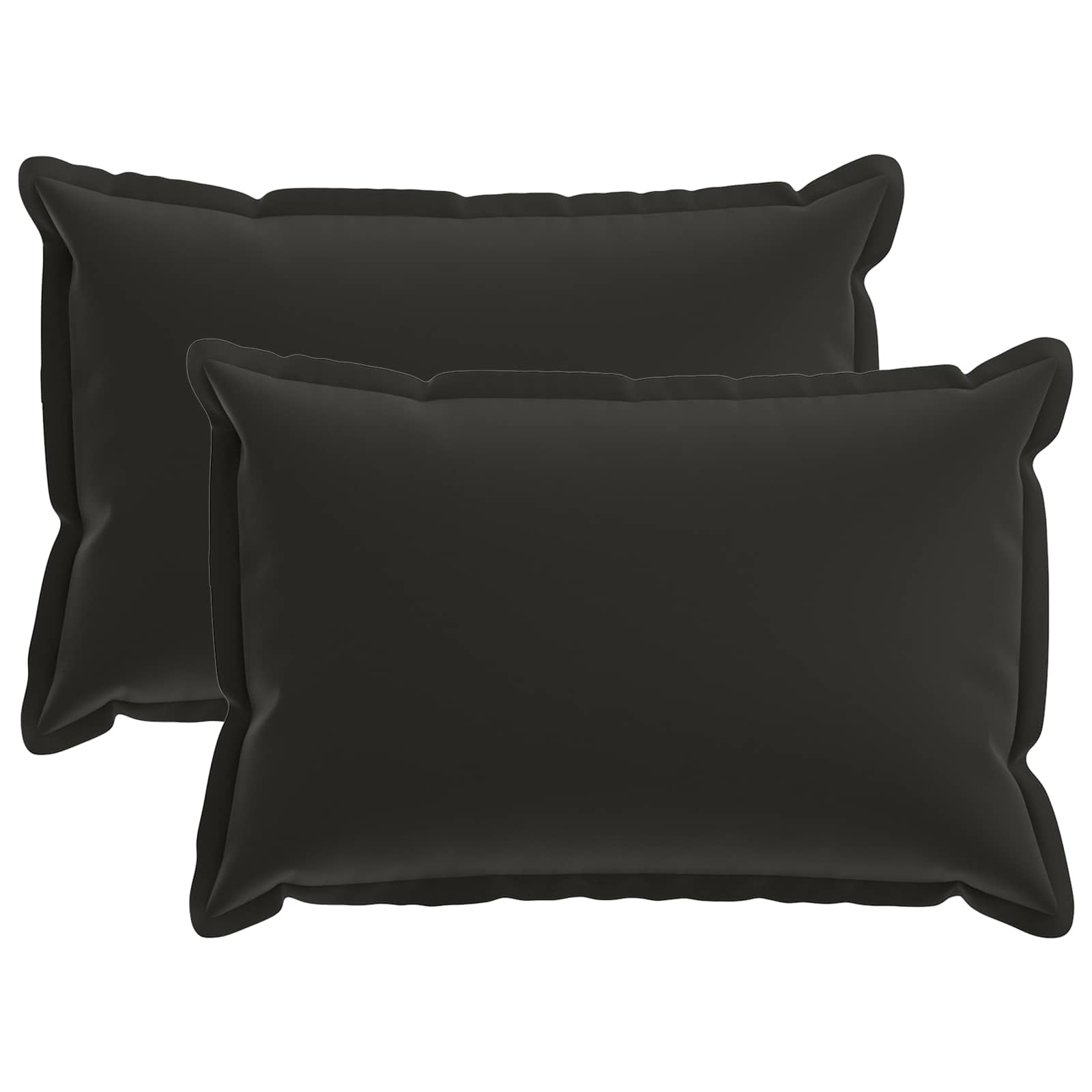 Cushion 2 pcs HOUTEN Black 40 x 60 cm Polyester