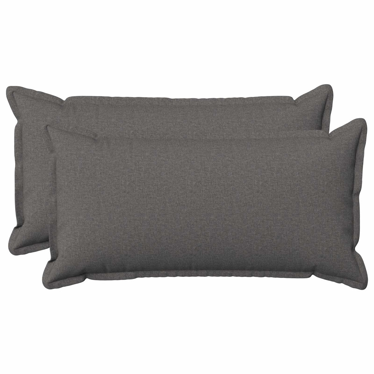 Cushion with Pillow HOUTEN 2 pcs Light Grey Faux Linen