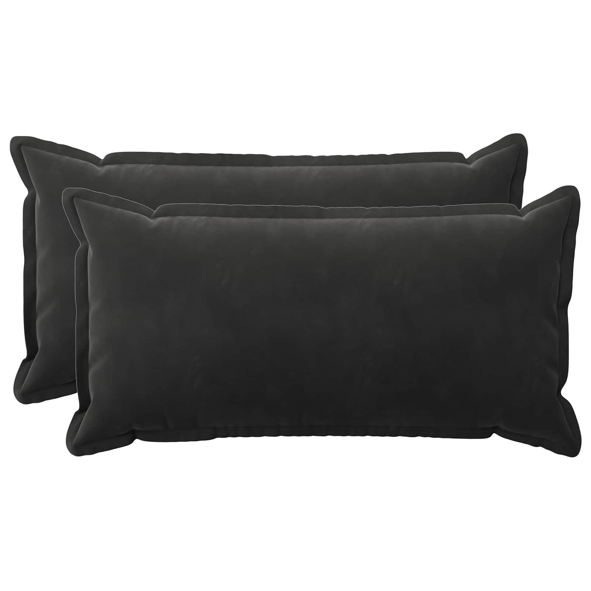 Cushion with Pillow HOUTEN 2 pcs Black Velvet