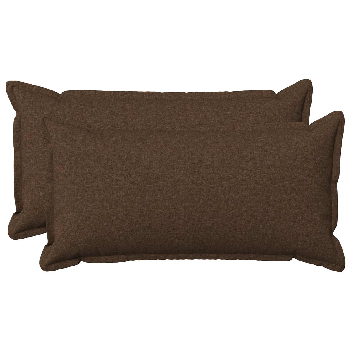 Cushion 2 pcs HOUTEN Brown 40 x 80 cm Faux Linen