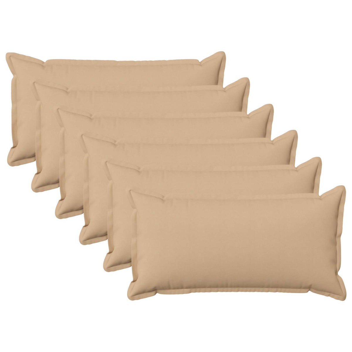 Cushion with Pillow HOUTEN 6 pcs Cream Faux Linen