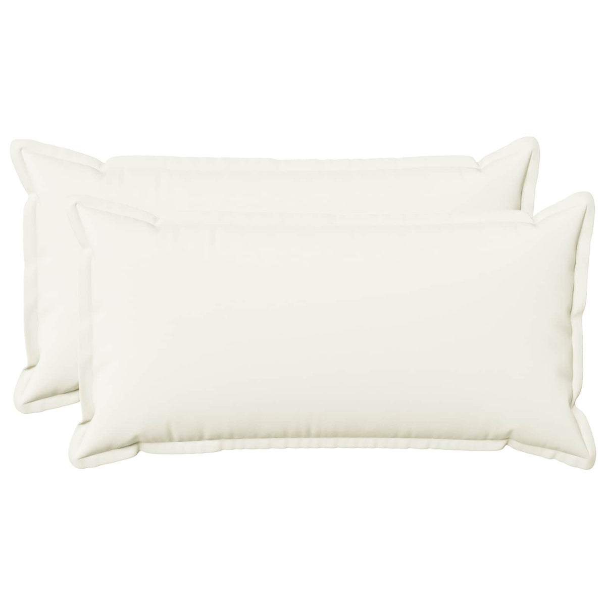 Cushion with Pillow HOUTEN 2 pcs White Faux Linen
