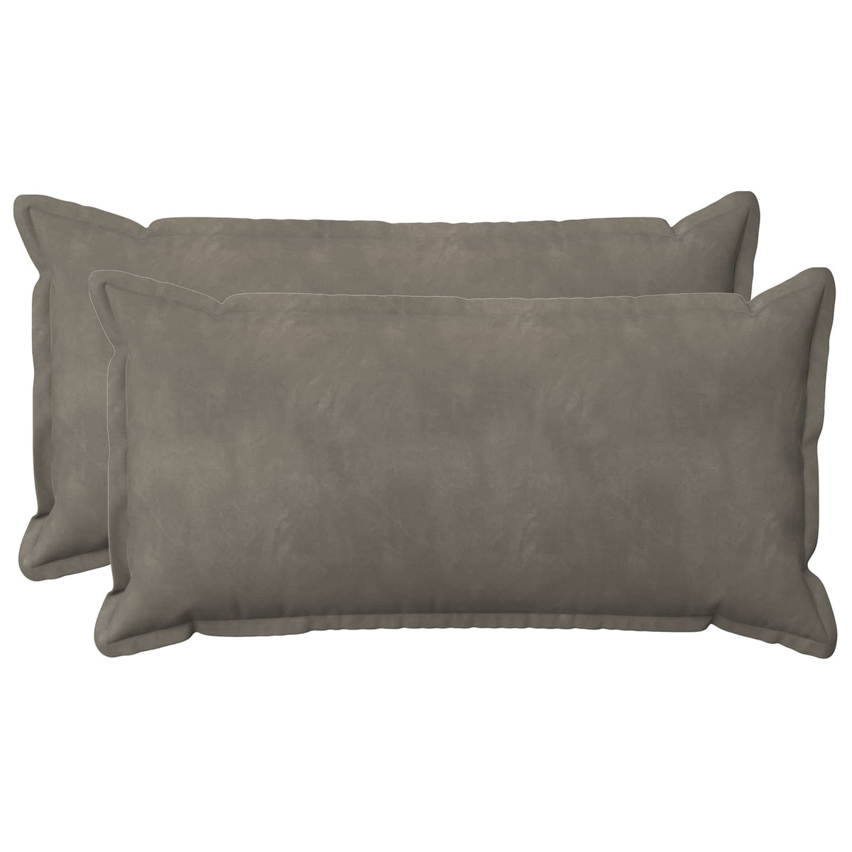 Cushion with Pillow HOUTEN 2 pcs Light Grey Velvet