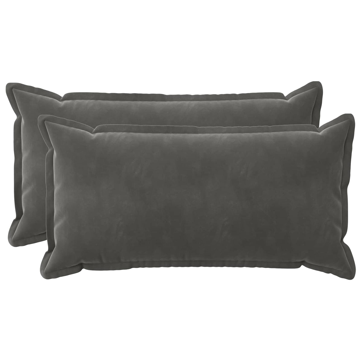Cushion with Pillow HOUTEN 2 pcs Dark Grey Velvet