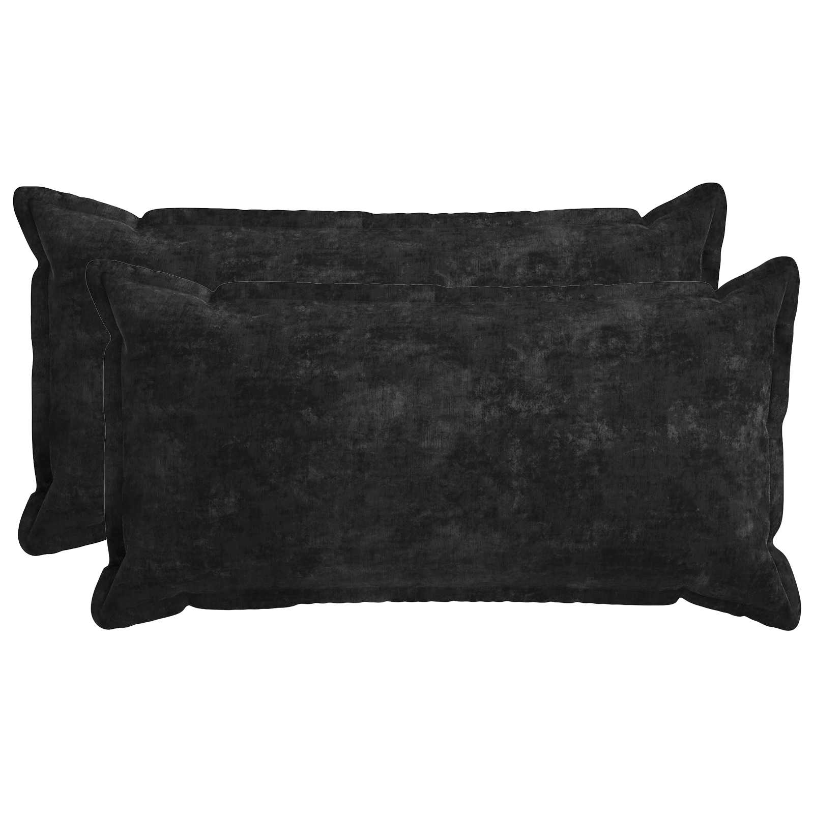 Cushion 2 pcs HOUTEN Anthracite 40 x 80 cm Chenille Fabric