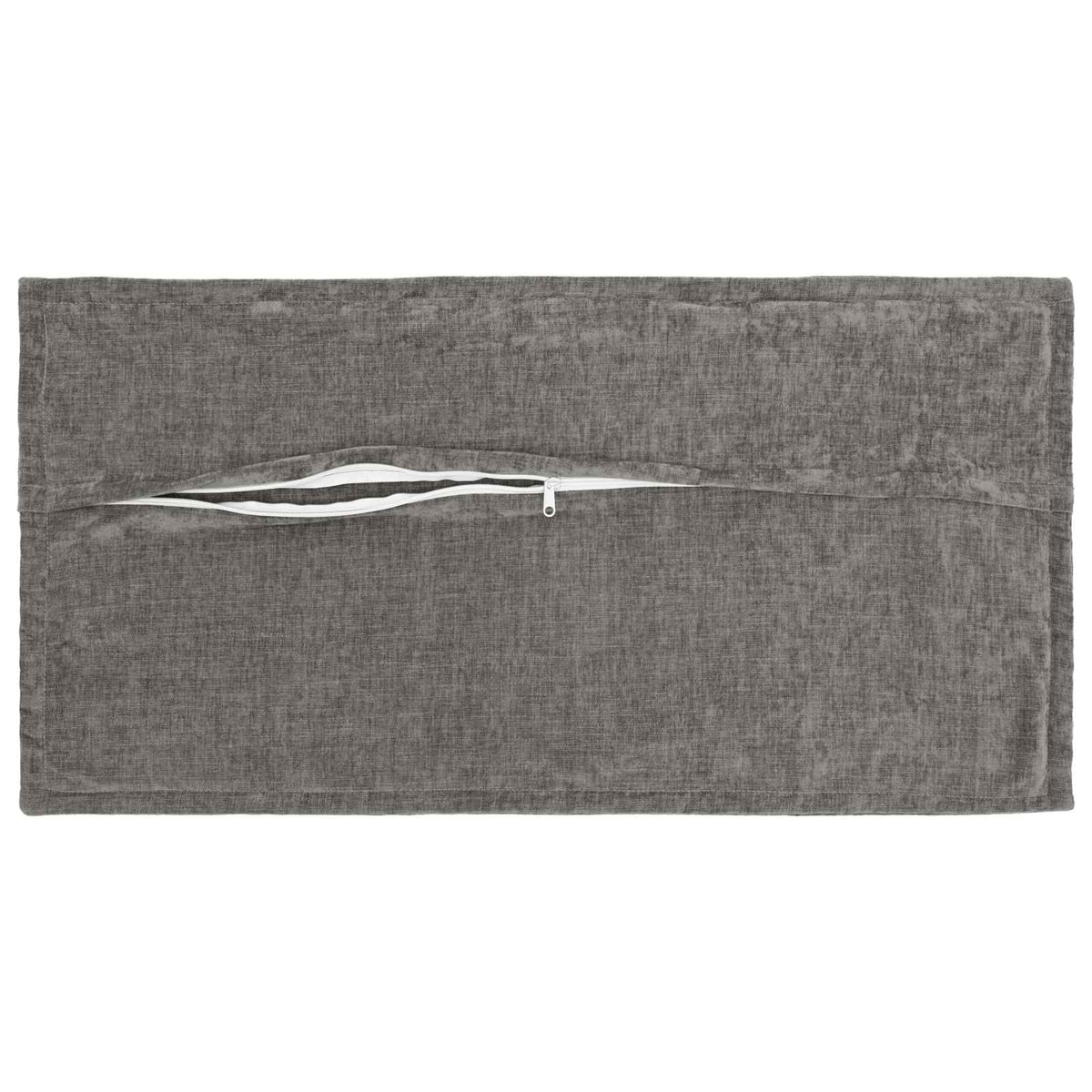 Cushion 2 pcs HOUTEN Dark Grey 40 x 80 cm Chenille Fabric