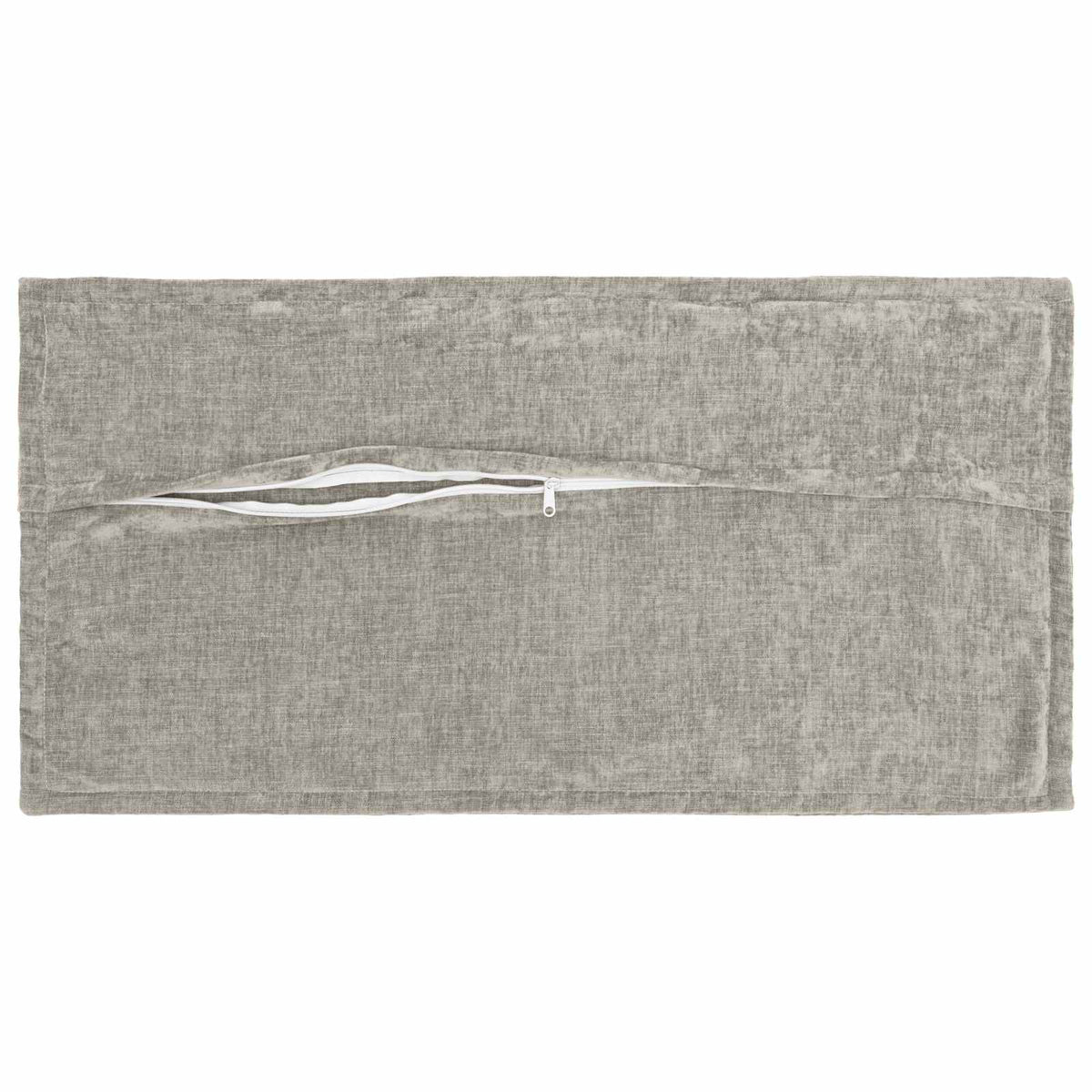 Cushion 2 pcs HOUTEN Light Grey 40 x 80 cm Chenille Fabric