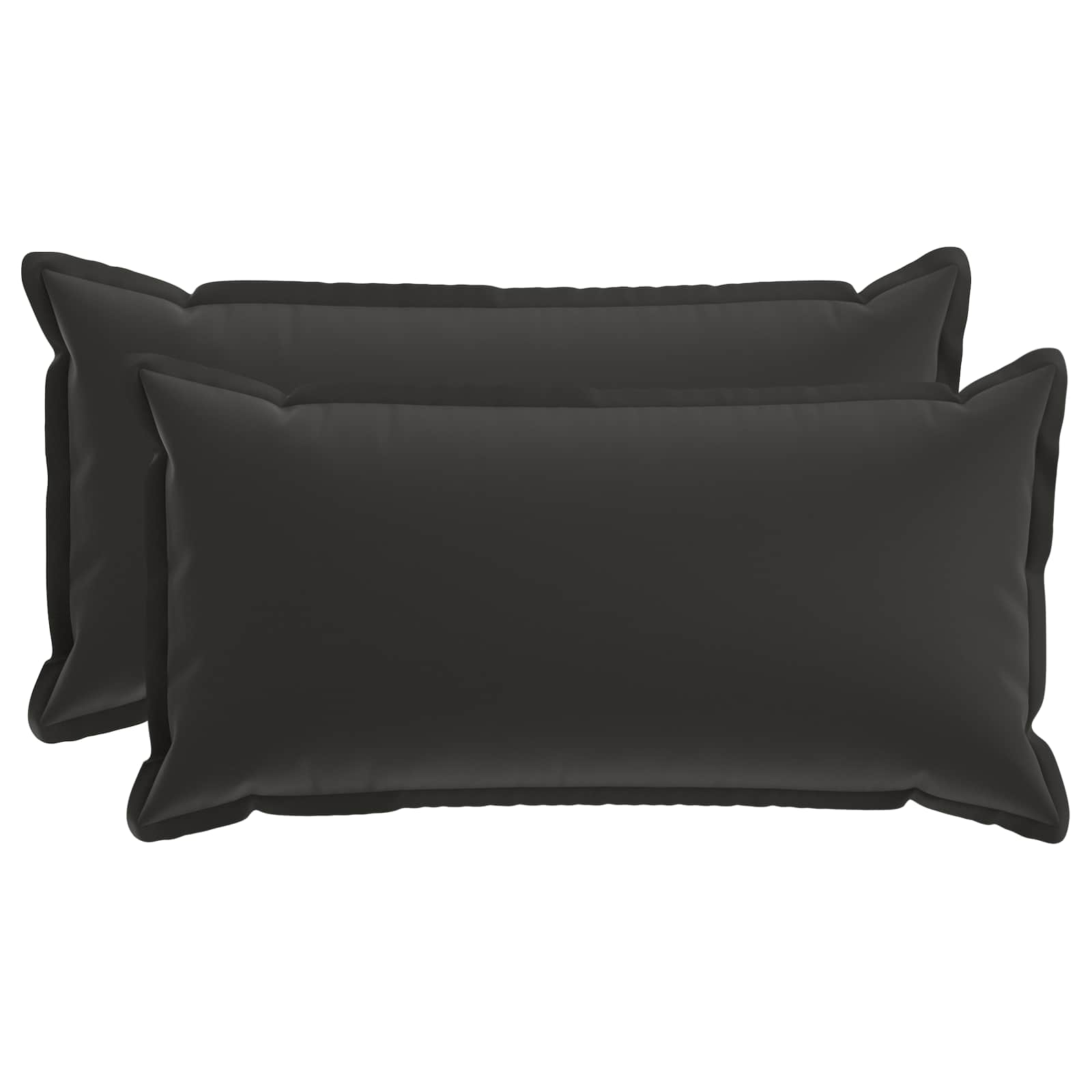 Cushion 2 pcs HOUTEN Black 40 x 80 cm Polyester