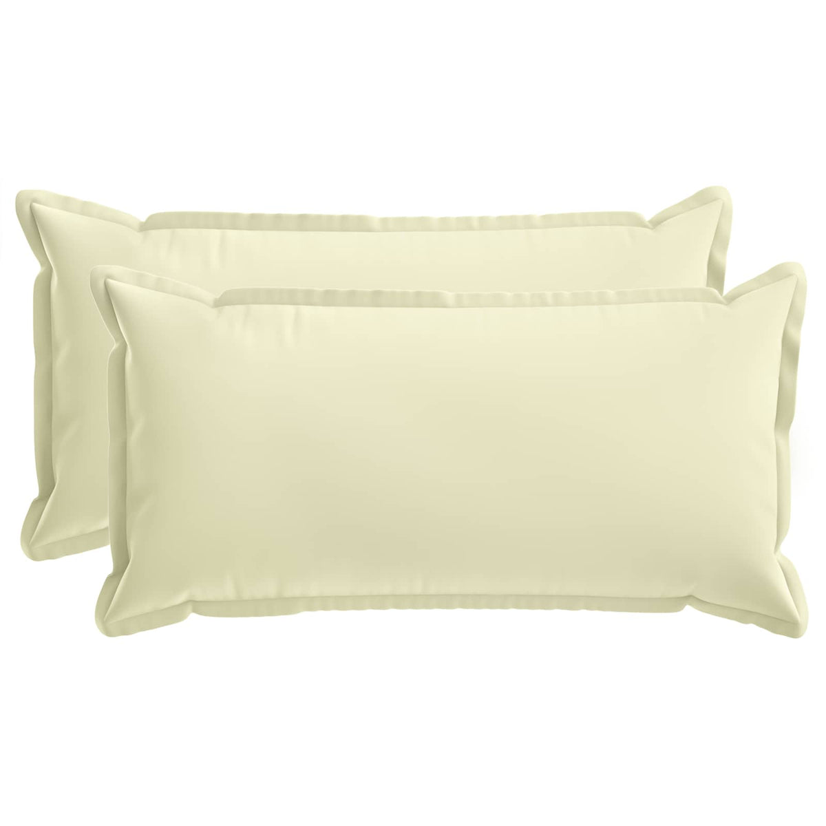 Cushion 2 pcs HOUTEN Cream 40 x 80 cm Polyester