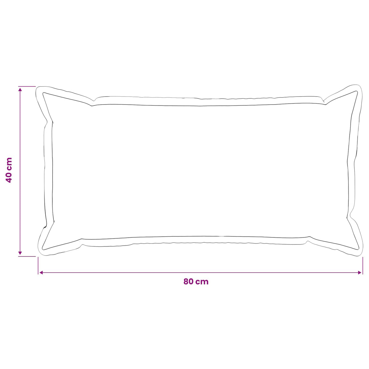 Throw Pillow 2 pcs HOUTEN Taupe 40 x 80 cm Flannel