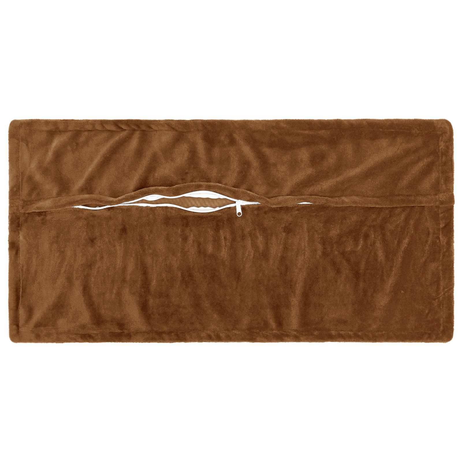 Throw Pillow 2 pcs HOUTEN Light Brown 40 x 80 cm Flannel