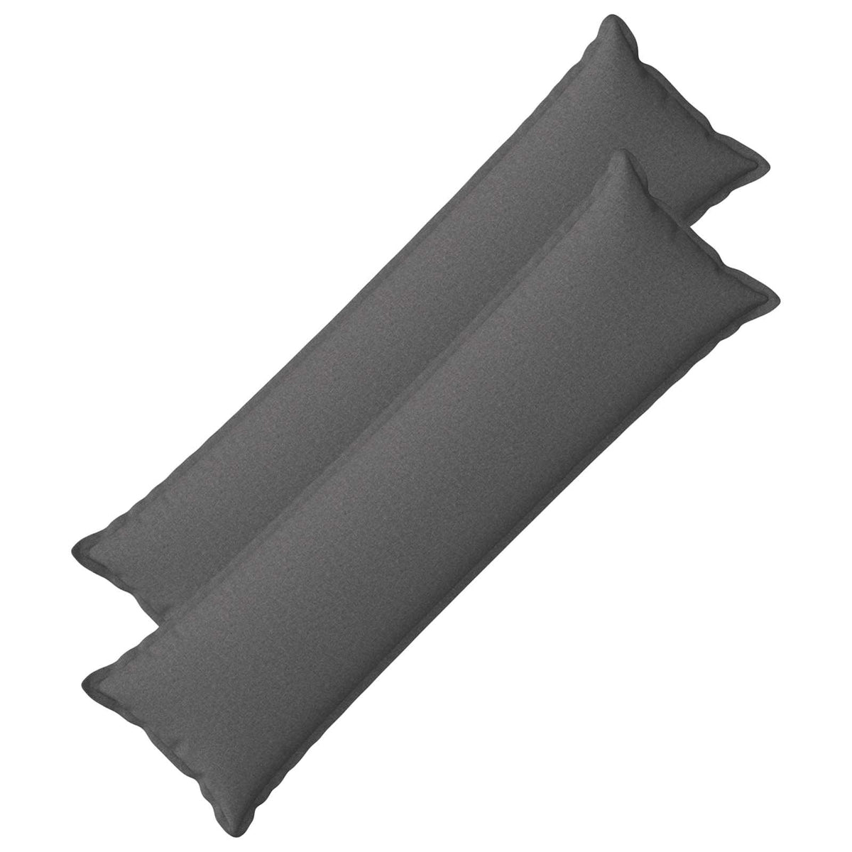 Cushion 2 pcs HOUTEN Light Grey 40 x 145 cm Faux Linen