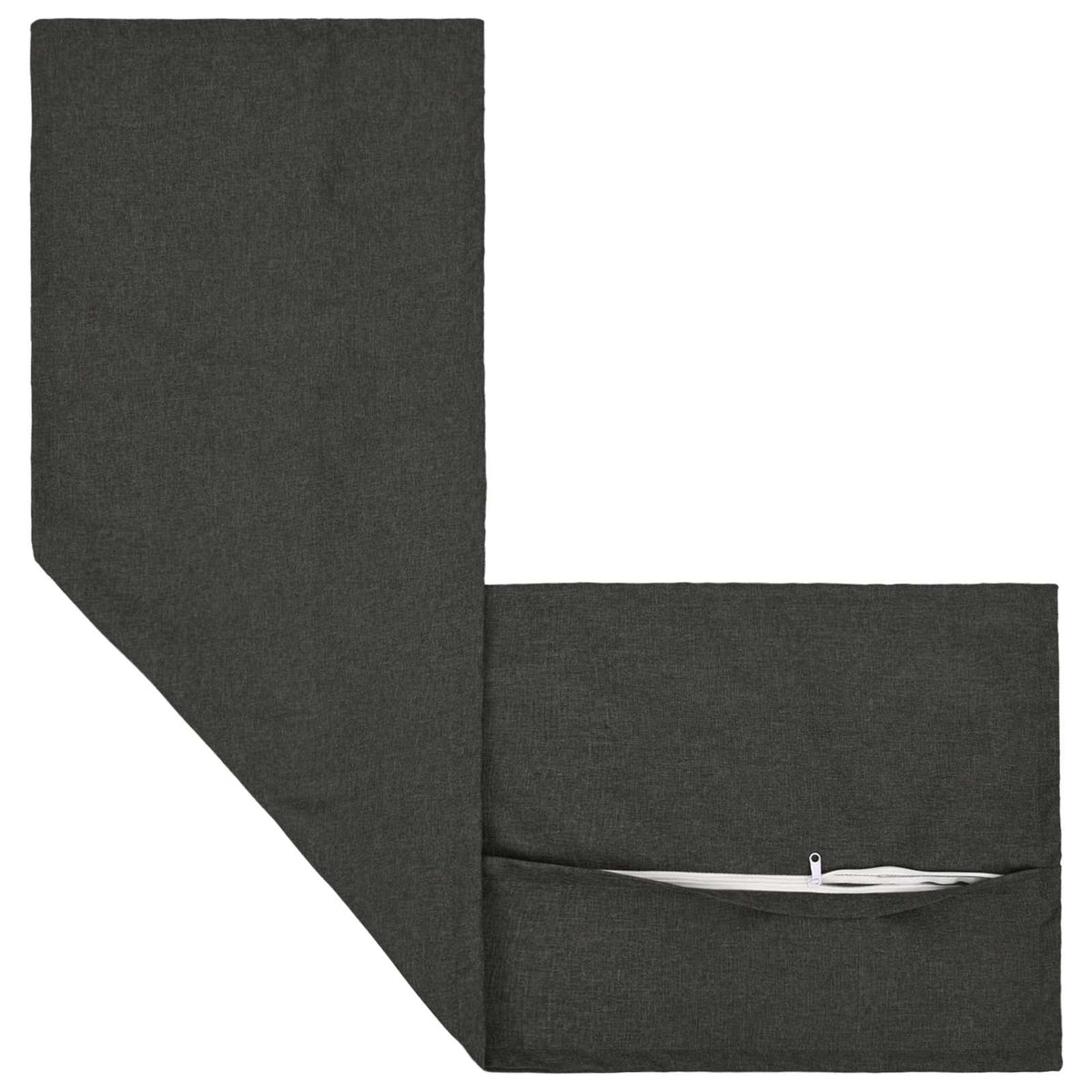 Cushion with Pillow HOUTEN 2 pcs Dark Grey Faux Linen