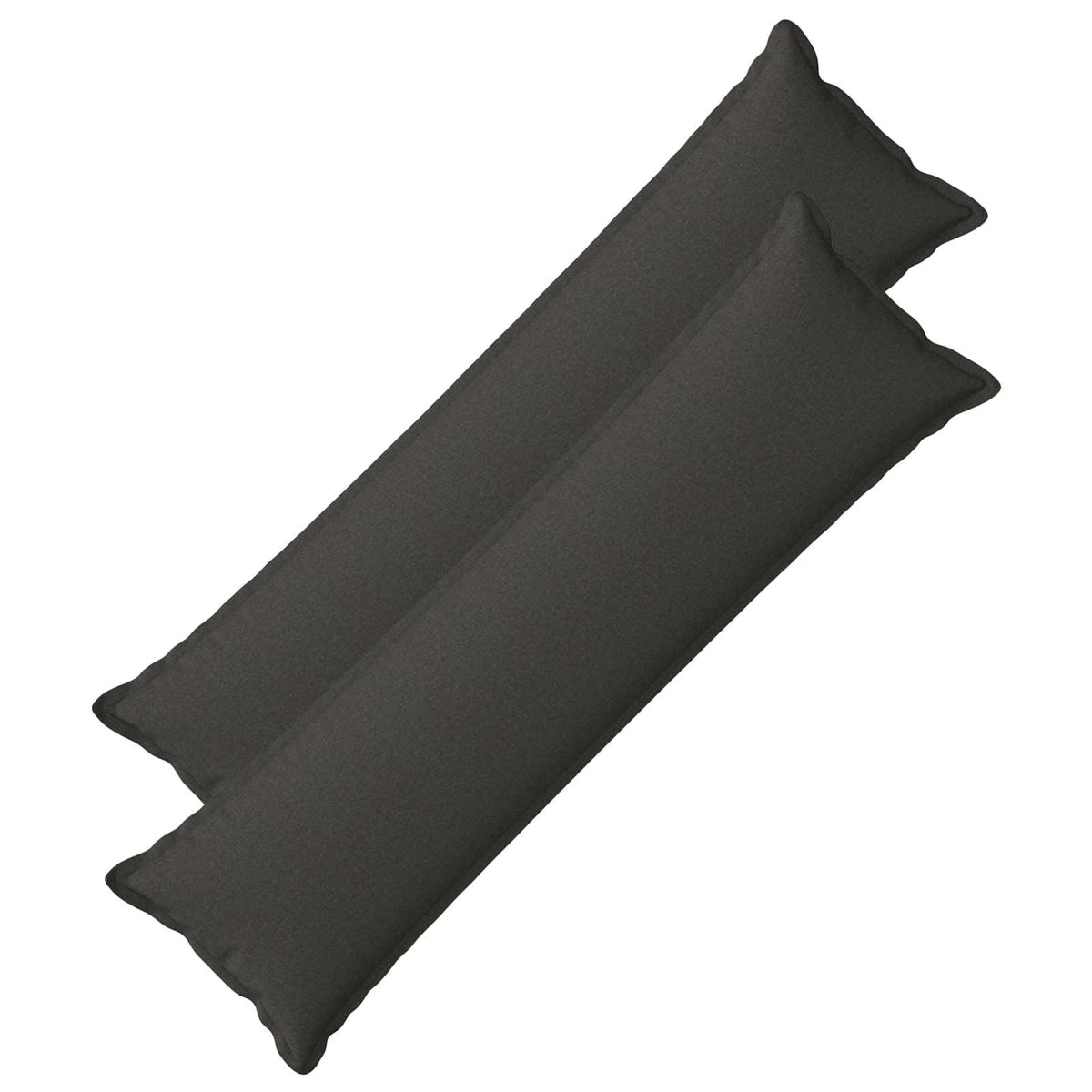 Cushion 2 pcs HOUTEN Dark Grey 40 x 145 cm Faux Linen