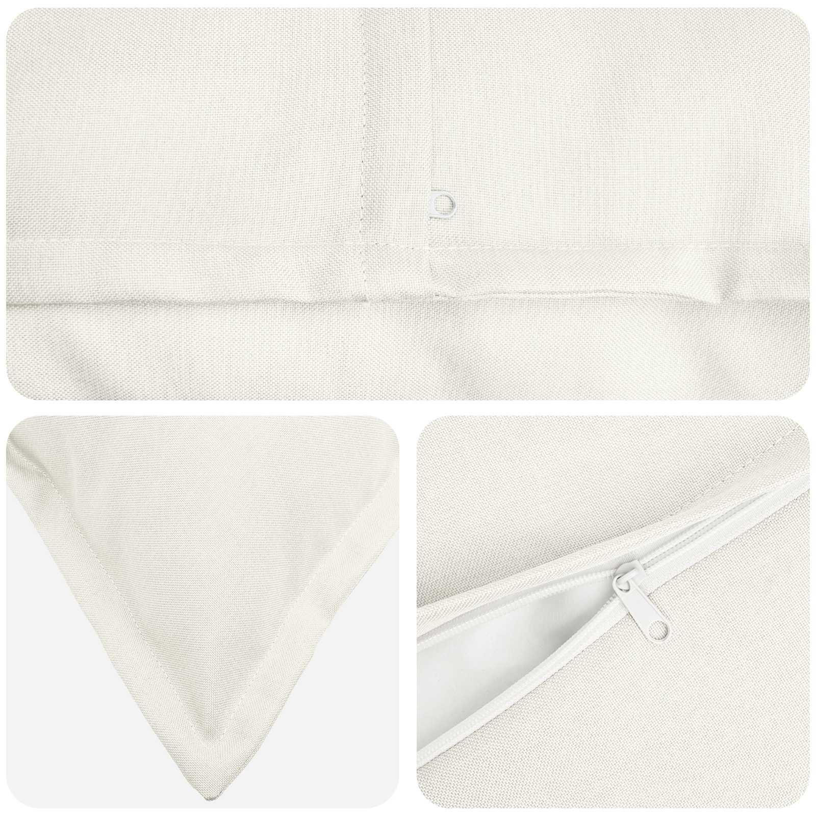 Cushion with Pillow HOUTEN White 40 x 145 cm Faux Linen