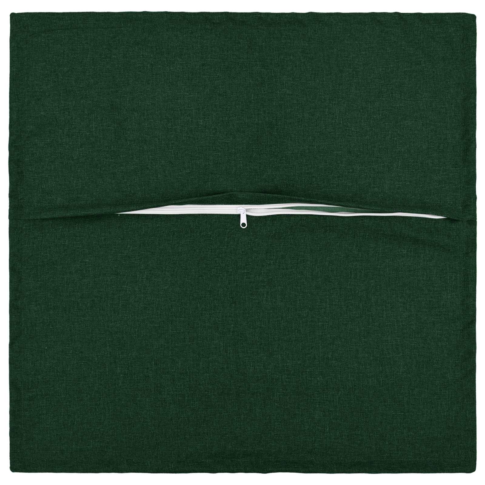 Cushion with Pillow HOUTEN 2 pcs Dark Green Faux Linen