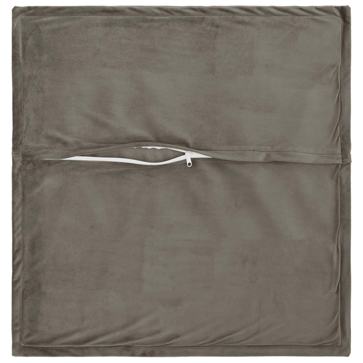 Cushion with Pillow HOUTEN 2 pcs Light Grey Velvet