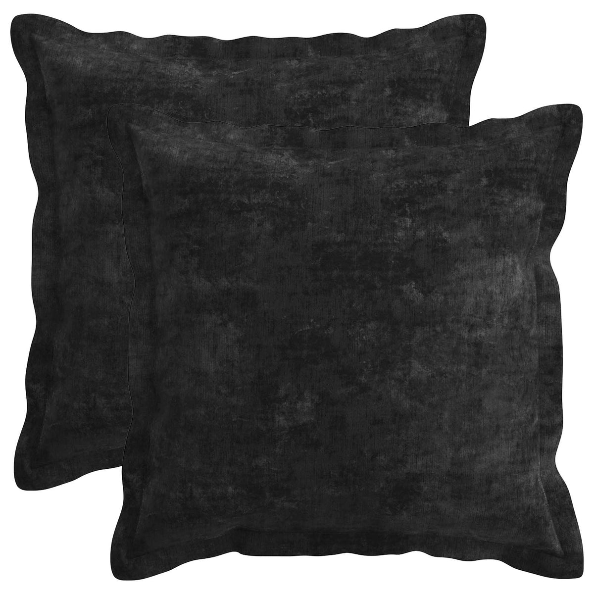 Cushion 2 pcs HOUTEN Anthracite 45 x 45 cm Chenille Fabric