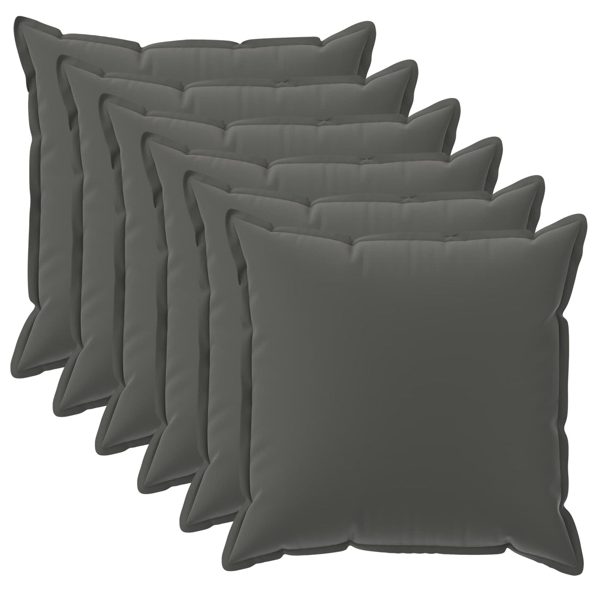 Cushion with Pillow HOUTEN 6 pcs Anthracite Polyester