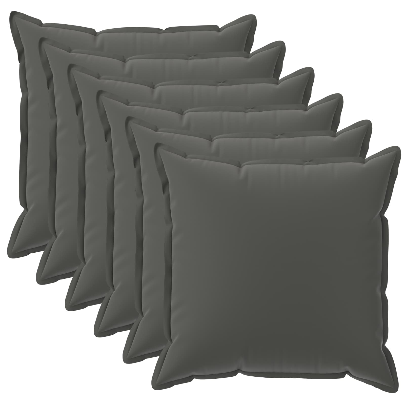 Cushion with Pillow HOUTEN 6 pcs Anthracite Polyester