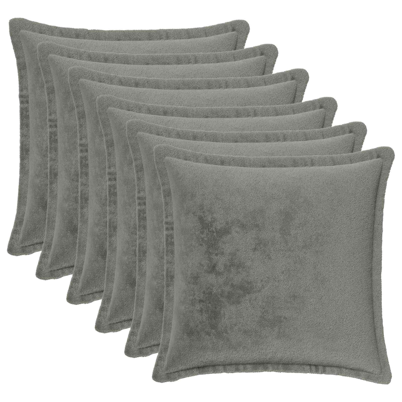 Throw Pillow 6 pcs HOUTEN Dark Grey 45 x 45 cm Flannel