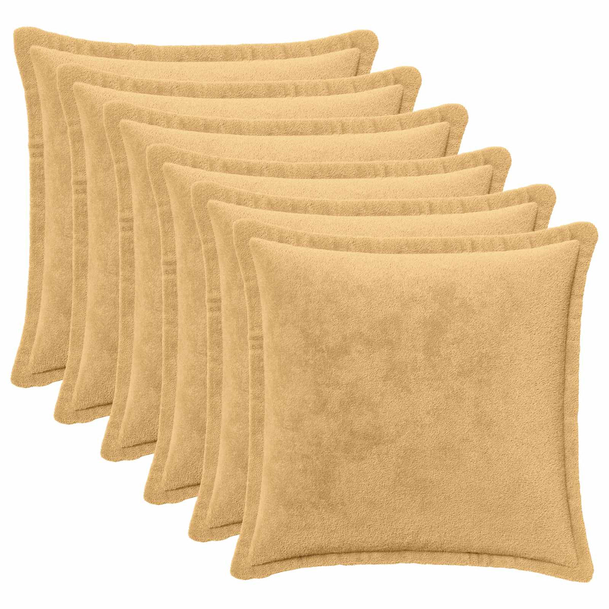 Throw Pillow 6 pcs HOUTEN Taupe 45 x 45 cm Flannel