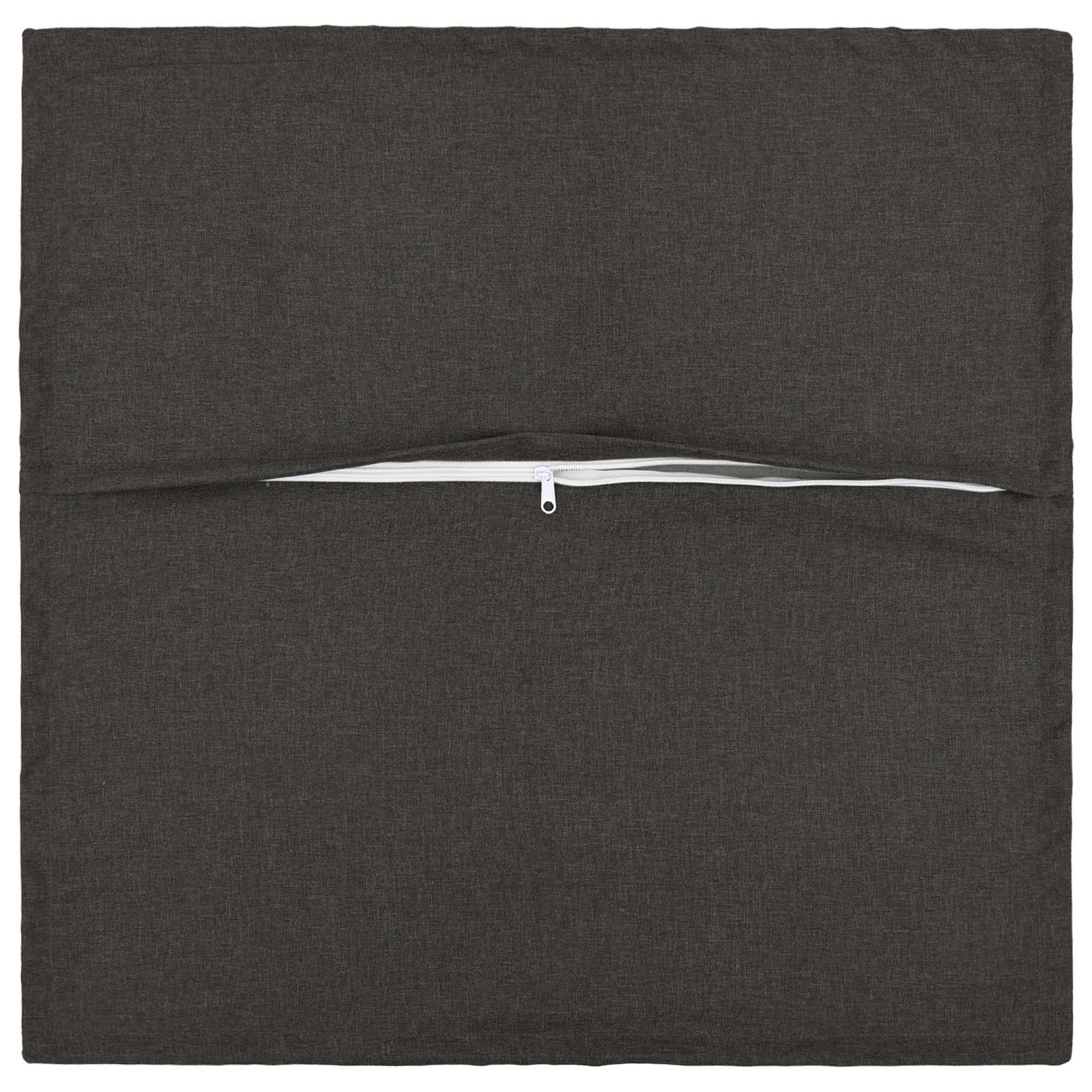 Cushion with Pillow HOUTEN 6 pcs Dark Grey Faux Linen