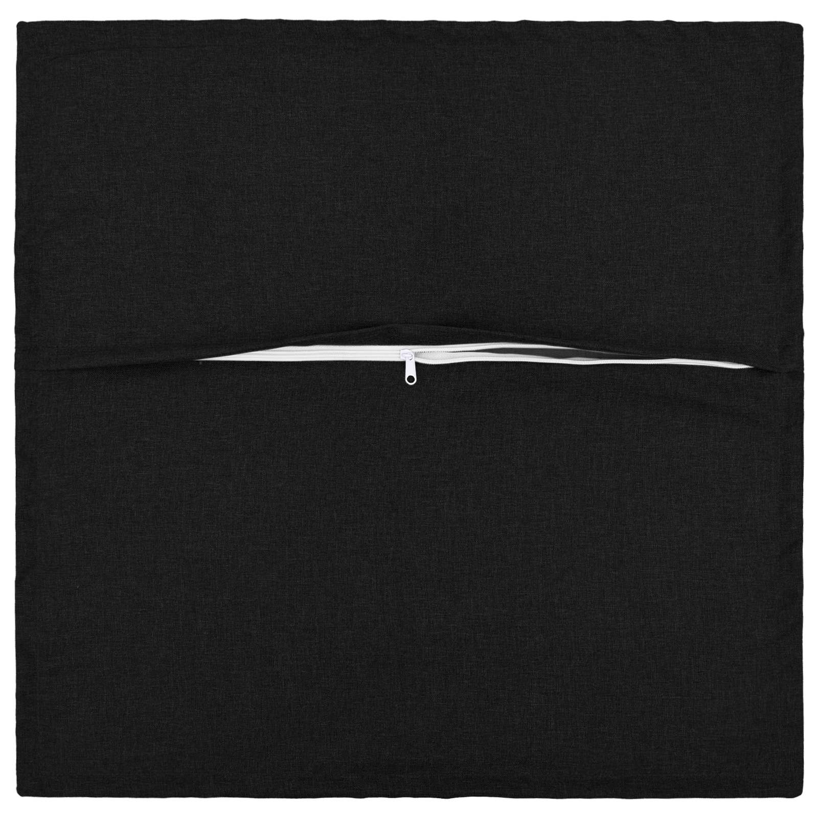Cushion with Pillow HOUTEN 6 pcs Black Faux Linen