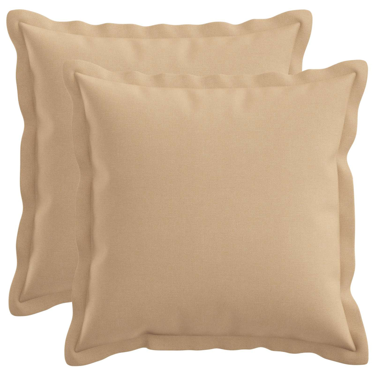 Cushion 2 pcs HOUTEN Cream 50 x 50 cm Faux Linen