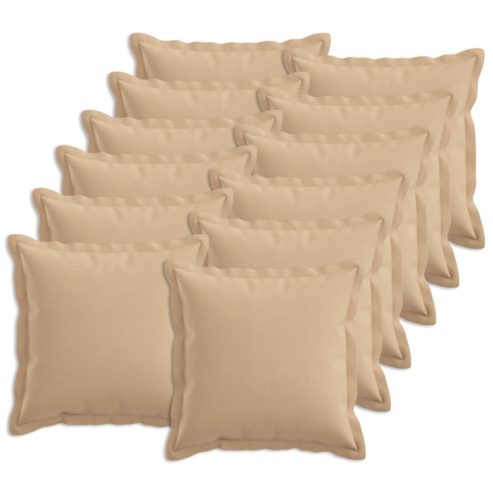 Cushion with Pillow HOUTEN 12 pcs Cream Faux Linen