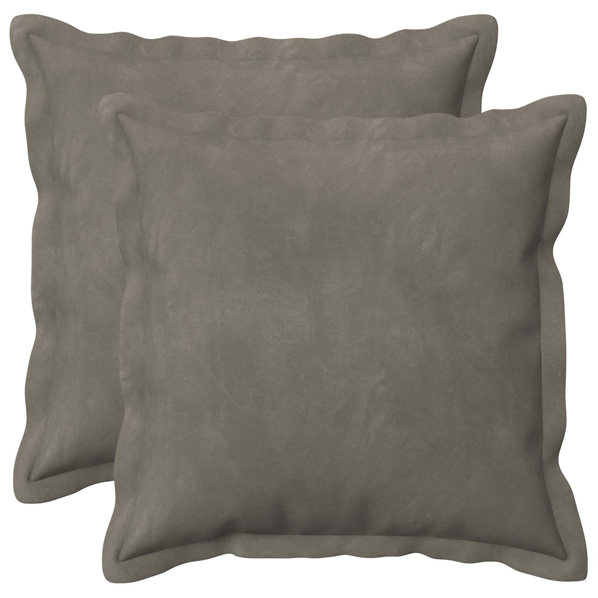 Cushion with Pillow HOUTEN 2 pcs Light Grey Velvet