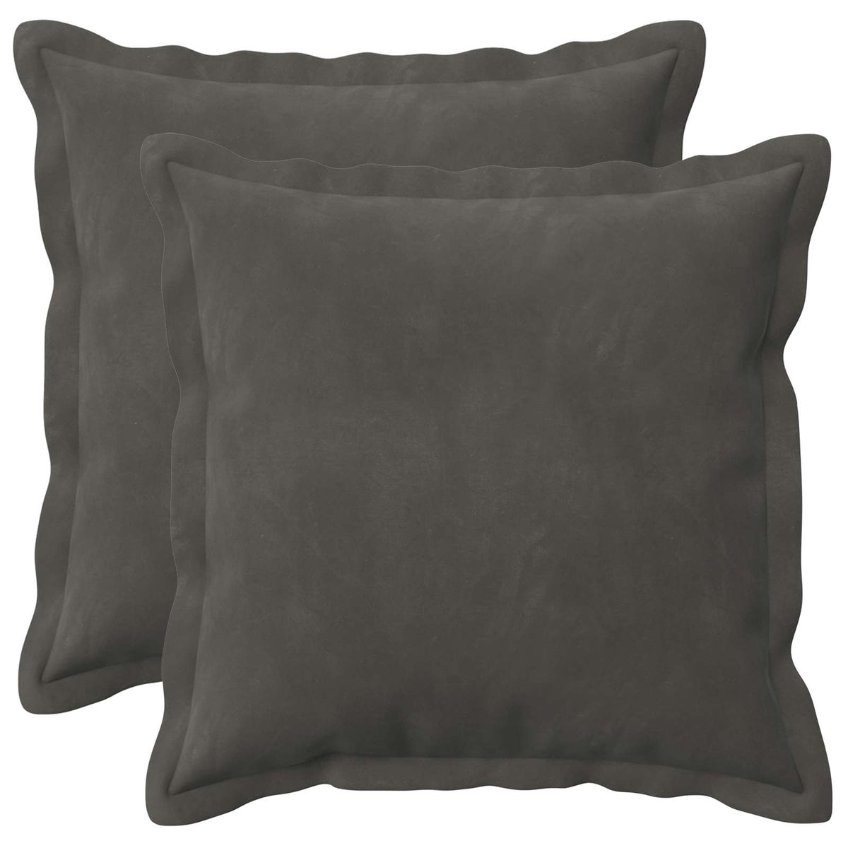 Cushion with Pillow HOUTEN 2 pcs Dark Grey Velvet