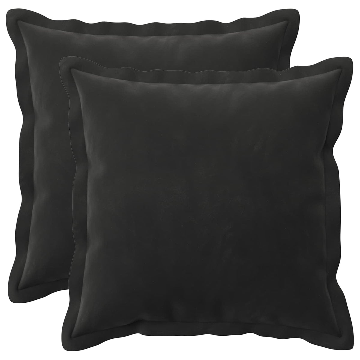 Cushion with Pillow HOUTEN 2 pcs Black Velvet