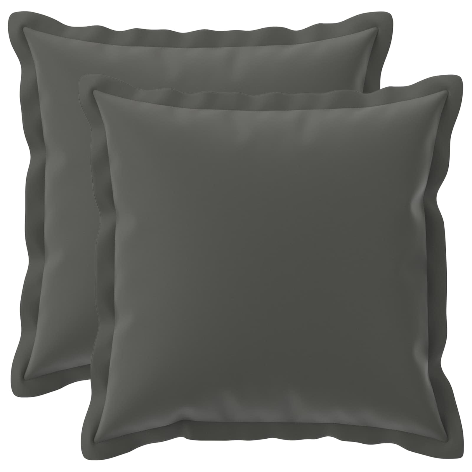 Cushion with Pillow HOUTEN 2 pcs Anthracite Polyester