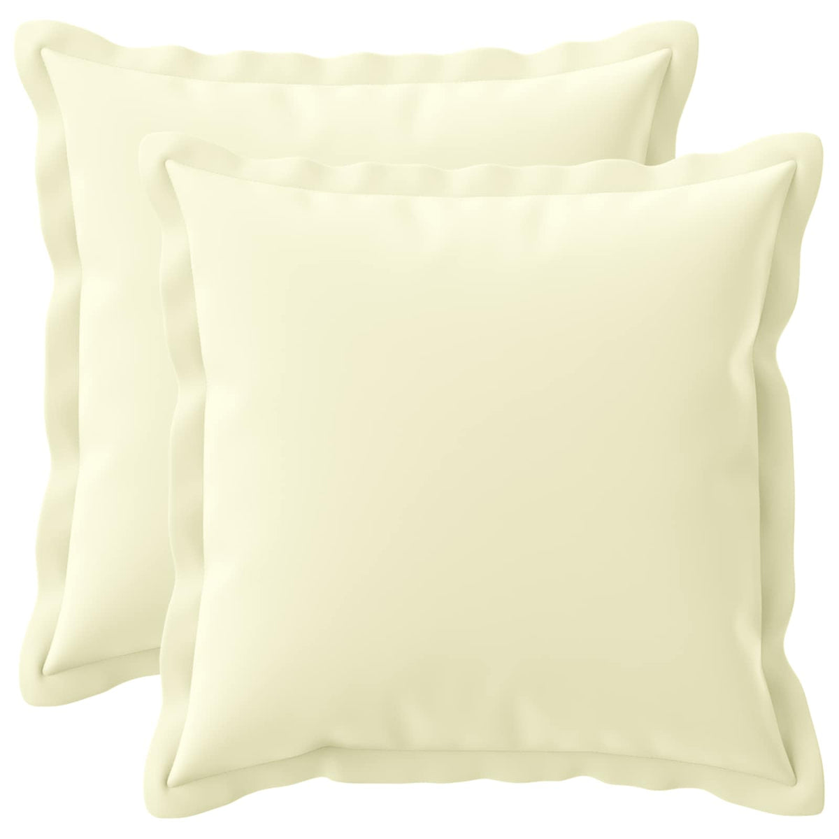 Cushion 2 pcs HOUTEN Cream 50 x 50 cm Polyester