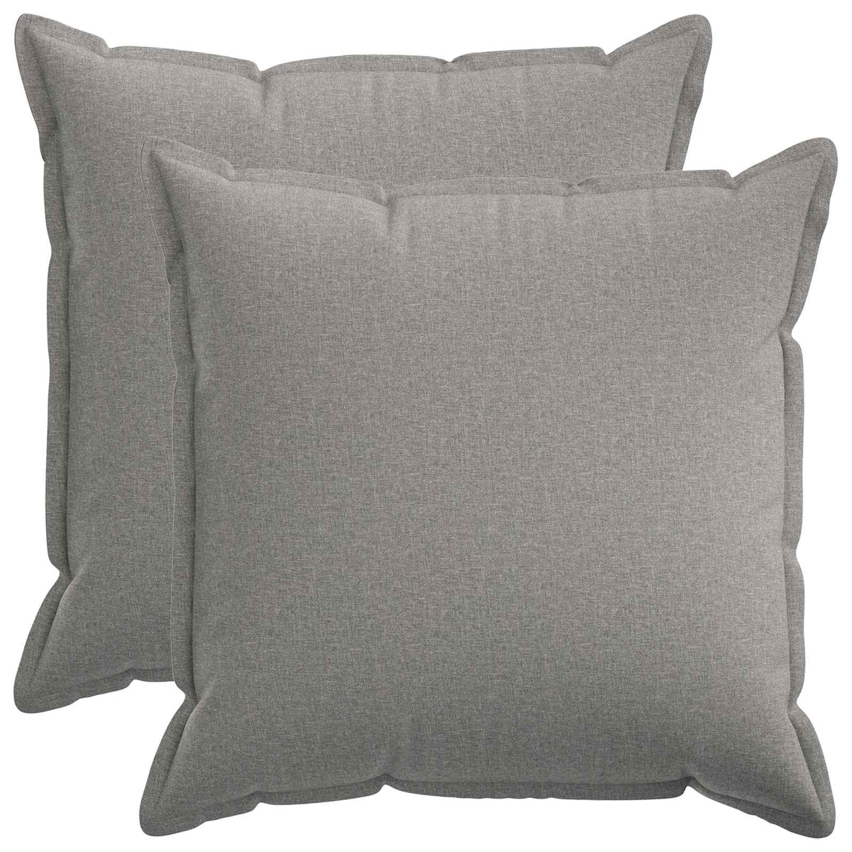 Cushion with Pillow HOUTEN 2 pcs Cloud Grey Faux Linen