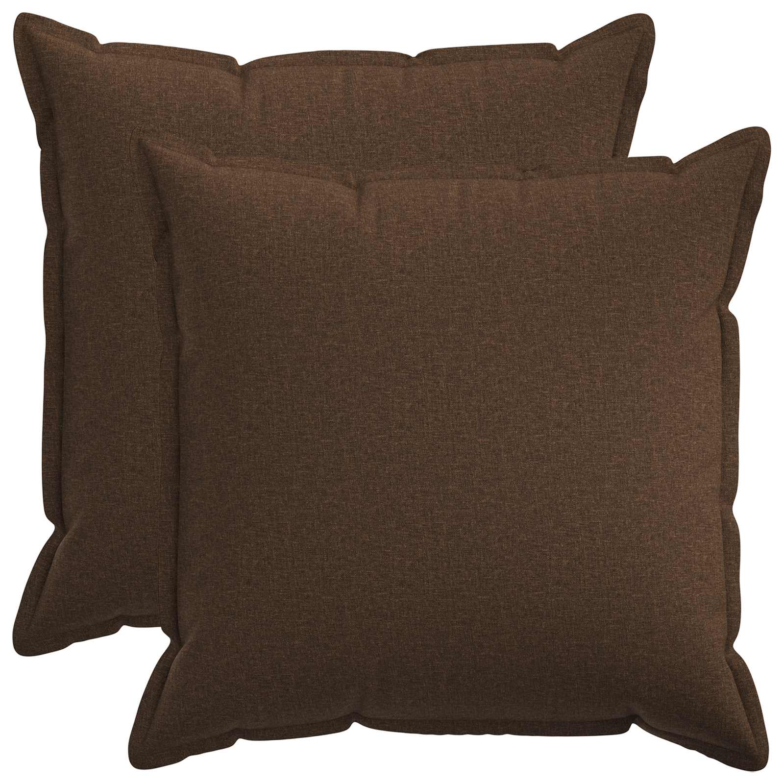 Cushion with Pillow HOUTEN 2 pcs Brown Faux Linen