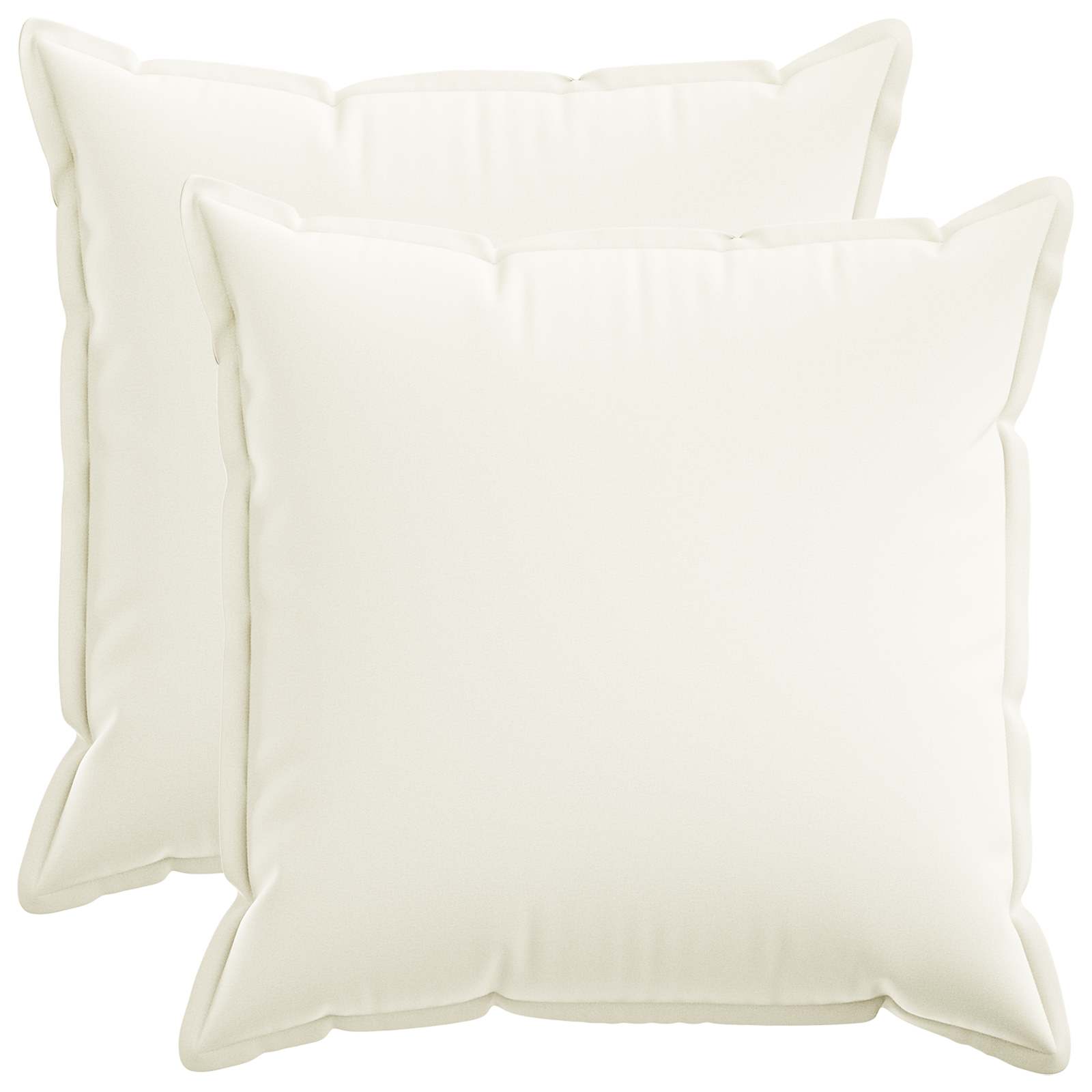 Cushion with Pillow HOUTEN 2 pcs White Faux Linen